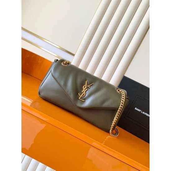 Luxury Replica YSL Saint Laurent Calypso Medium Crossbody Bag Moss Knockoff Mirror Quality Replica YSL Saint Laurent Calypso Medium Crossbody Bag Moss Clone