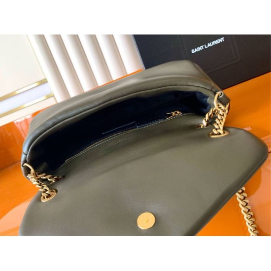 Luxury Replica YSL Saint Laurent Calypso Medium Crossbody Bag Moss Knockoff Mirror Quality Replica YSL Saint Laurent Calypso Medium Crossbody Bag Moss Clone