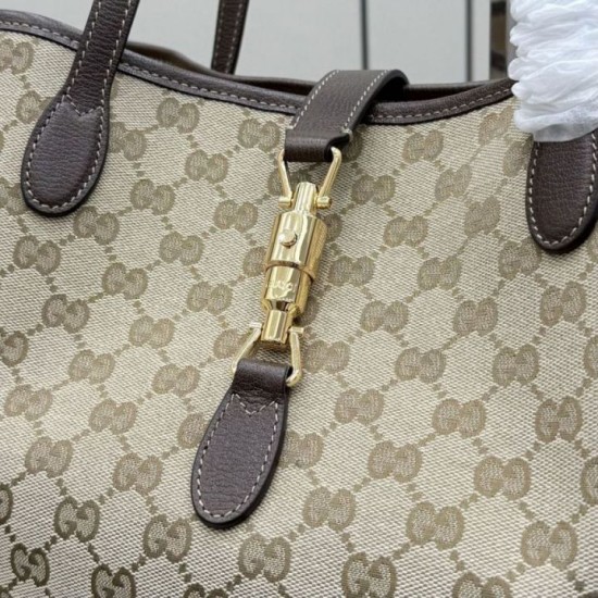 Mirror Quality Replica Gucci Jackie Large Tote Bag 867014 Brown Clone