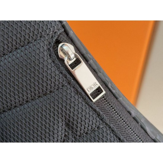 Luxury Replica Dior Trek Zip-Across Body Bag Dior Oblique Nylon Black Knockoff Mirror Quality Replica Dior Trek Zip-Across Body Bag Dior Oblique Nylon Black Clone