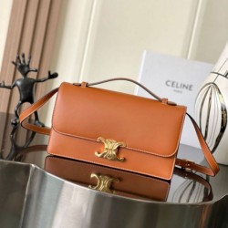 Mirror Quality Replica Celine Medium Triomphe Folio Bag Black Clone