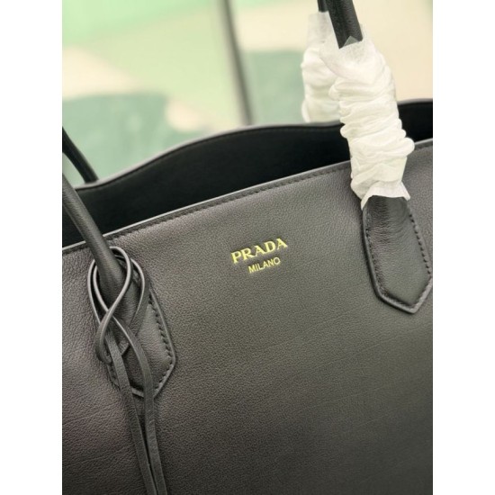 Mirror Quality Replica Prada Large Tote Bag 1BG600 Black Clone