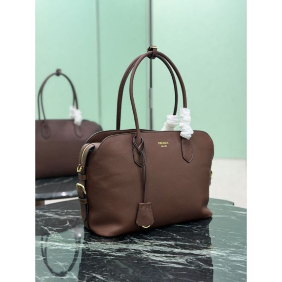 Mirror Quality Replica Prada Large Tote Bag 1BG600 Brown Clone
