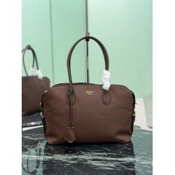 Mirror Quality Replica Prada Large Tote Bag 1BG600 Brown Clone