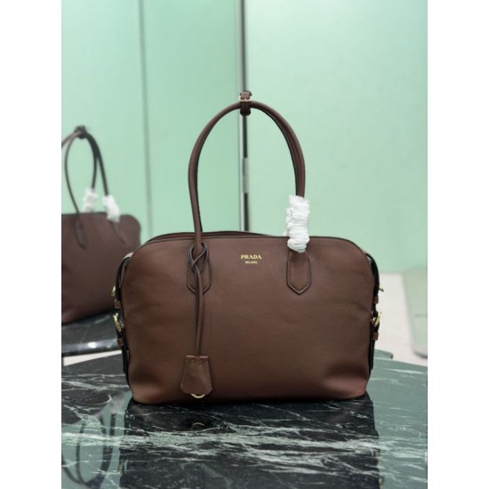 Mirror Quality Replica Prada Large Tote Bag 1BG600 Brown Clone