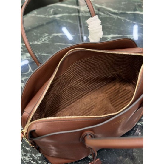 Mirror Quality Replica Prada Large Tote Bag 1BG600 Brown Clone