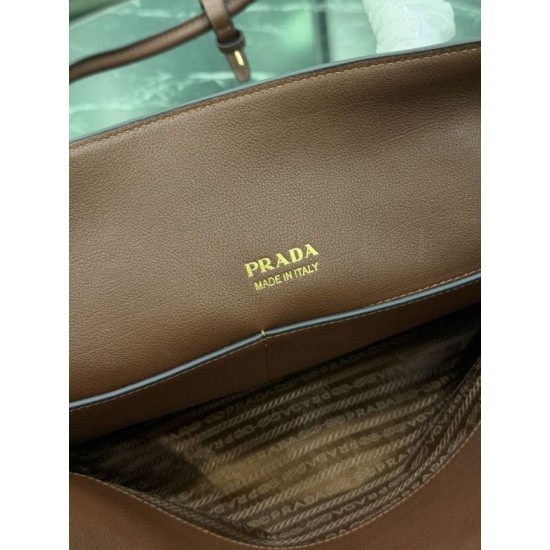Mirror Quality Replica Prada Large Tote Bag 1BG600 Brown Clone
