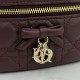Luxury Replica Dior Lady Dior Micro Toiletry Bag in Bordeaux Knockoff Mirror Quality Replica Dior Lady Dior Micro Toiletry Bag in Bordeaux Clone