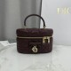 Luxury Replica Dior Lady Dior Micro Toiletry Bag in Bordeaux Knockoff Mirror Quality Replica Dior Lady Dior Micro Toiletry Bag in Bordeaux Clone