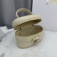 Luxury Replica Dior Lady Dior Micro Toiletry Bag in Apricot Knockoff Mirror Quality Replica Dior Lady Dior Micro Toiletry Bag in Apricot Clone