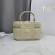 Luxury Replica Dior Lady Dior Micro Toiletry Bag in Apricot Knockoff Mirror Quality Replica Dior Lady Dior Micro Toiletry Bag in Apricot Clone
