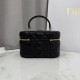 Luxury Replica Dior Lady Dior Micro Toiletry Bag in Black Knockoff Mirror Quality Replica Dior Lady Dior Micro Toiletry Bag in Black Clone