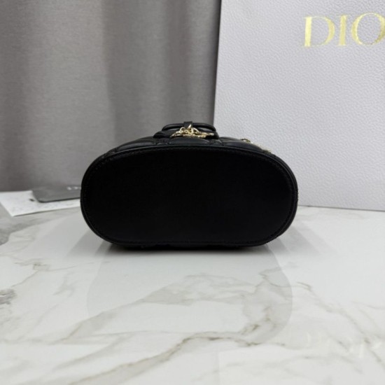 Luxury Replica Dior Lady Dior Micro Toiletry Bag in Black Knockoff Mirror Quality Replica Dior Lady Dior Micro Toiletry Bag in Black Clone