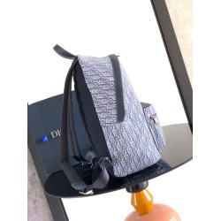 Mirror Quality Replica Dior Rider Backpack in Oblique Dior Jacquard Canvas in Blue Clone