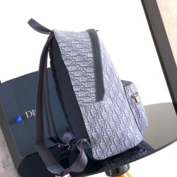 Luxury Replica Dior Rider Backpack in Oblique Dior Jacquard Canvas in Blue Knockoff Mirror Quality Replica Dior Rider Backpack in Oblique Dior Jacquard Canvas in Blue Clone