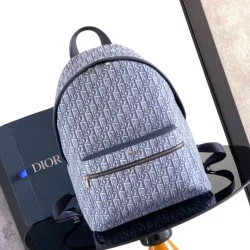Mirror Quality Replica Dior Rider Backpack in Oblique Dior Jacquard Canvas in Blue Clone