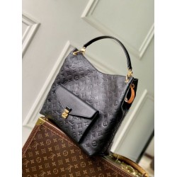 Mirror Quality Replica Louis Vuitton Hobo Metis Bag M27189 in Black Clone