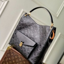 Mirror Quality Replica Louis Vuitton Hobo Metis Bag M27189 in Black Clone