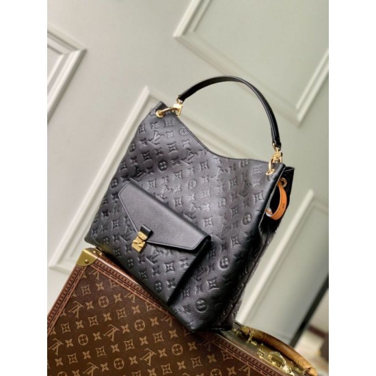 Luxury Replica Louis Vuitton Hobo Metis Bag M27189 in Black Knockoff Mirror Quality Replica Louis Vuitton Hobo Metis Bag M27189 in Black Clone