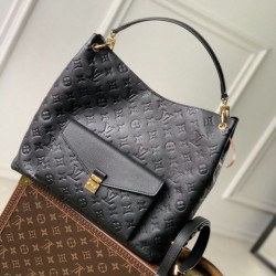 Mirror Quality Replica Louis Vuitton Hobo Metis Bag M27189 in Black Clone