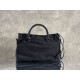 Mirror Quality Replica Balenciaga Le City Bag in Black Washed Denim Clone