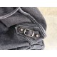 Mirror Quality Replica Balenciaga Le City Bag in Black Washed Denim Clone