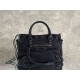 Mirror Quality Replica Balenciaga Le City Bag in Black Washed Denim Clone