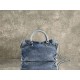 Mirror Quality Replica Balenciaga Le City Bag in Blue Washed Denim Clone
