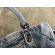 Mirror Quality Replica Balenciaga Le City Bag in Blue Washed Denim Clone