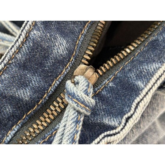 Mirror Quality Replica Balenciaga Le City Bag in Blue Washed Denim Clone