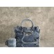 Mirror Quality Replica Balenciaga Le City Bag in Blue Washed Denim Clone