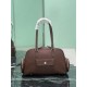 Mirror Quality Replica Prada Medium Top Handle Bag in Brown Clone