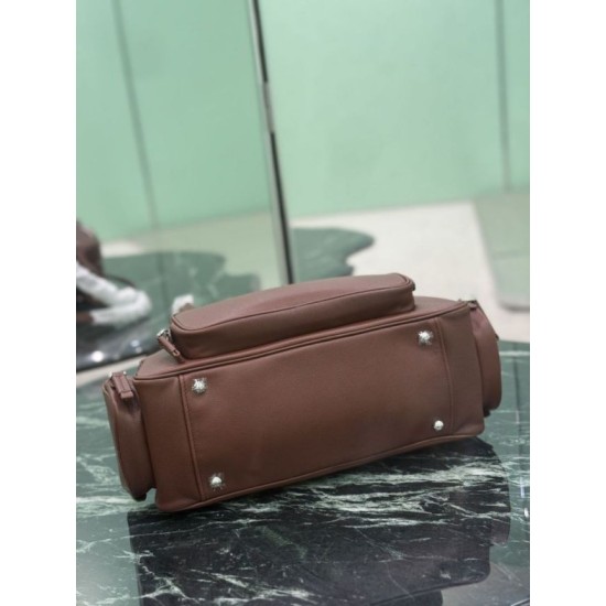Mirror Quality Replica Prada Medium Top Handle Bag in Brown Clone