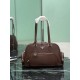 Mirror Quality Replica Prada Medium Top Handle Bag in Brown Clone