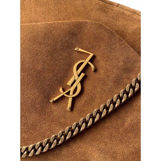 Luxury Replica YSL Saint Laurent Calypso Large Brown Suede Shoulder Bag Knockoff Mirror Quality Replica YSL Saint Laurent Calypso Large Brown Suede Shoulder Bag Clone