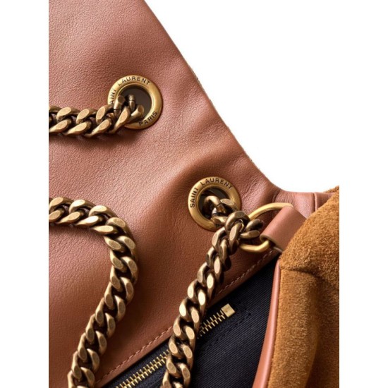 Luxury Replica YSL Saint Laurent Calypso Large Brown Suede Shoulder Bag Knockoff Mirror Quality Replica YSL Saint Laurent Calypso Large Brown Suede Shoulder Bag Clone