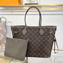 Mirror Quality Replica Louis Vuitton Neverfull Inside Out MM Bag M25664 Smoke Clone