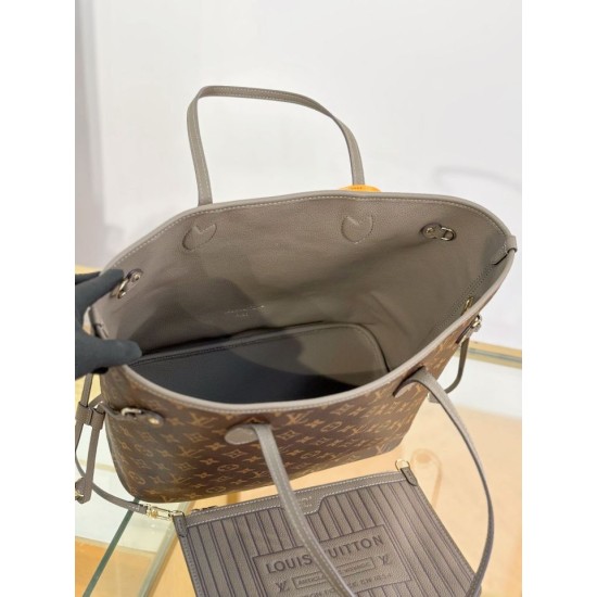 Mirror Quality Replica Louis Vuitton Neverfull Inside Out MM Bag M25664 Smoke Clone