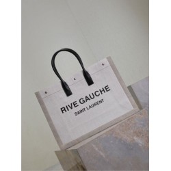 Mirror Quality Replica YSL Saint Laurent Rive Gauche Beige Tote Bag Clone