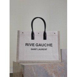 Mirror Quality Replica YSL Saint Laurent Rive Gauche Beige Tote Bag Clone