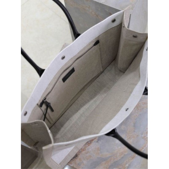 Mirror Quality Replica YSL Saint Laurent Rive Gauche Beige Tote Bag Clone