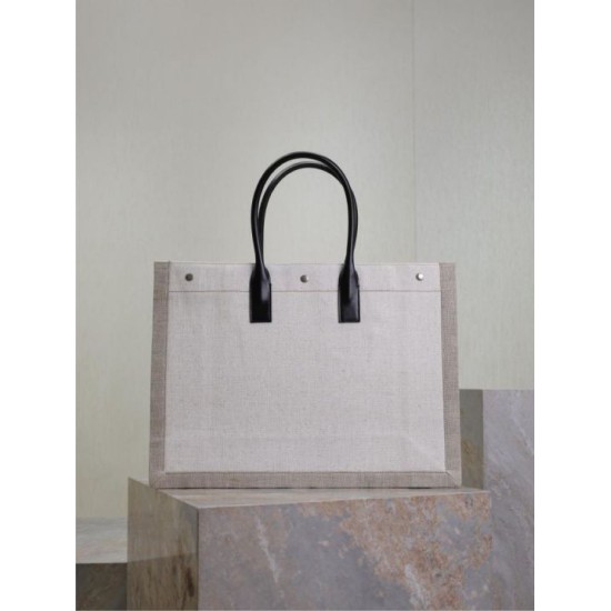 Mirror Quality Replica YSL Saint Laurent Rive Gauche Beige Tote Bag Clone