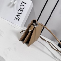 Luxury Replica Loewe Joya Pouch Nappa Bag in Brown Knockoff Mirror Quality Replica Loewe Joya Pouch Nappa Bag in Brown Clone
