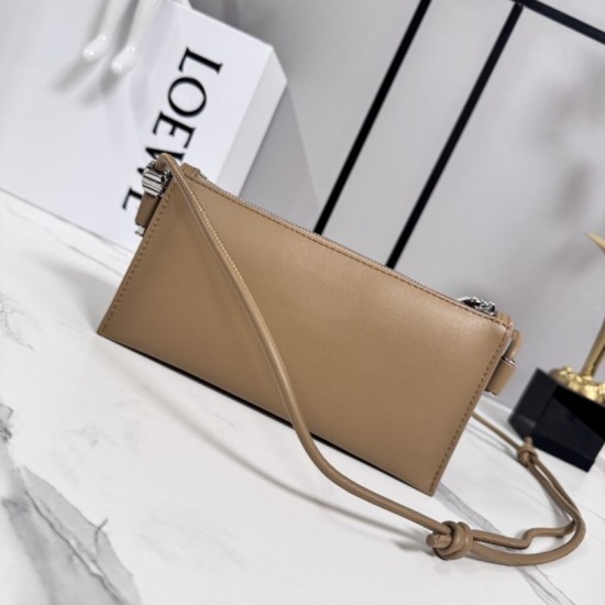 Mirror Quality Replica Loewe Joya Pouch Nappa Bag in Brown Clone