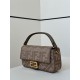 Luxury Replica Fendi Baguette FF Embroidered Classic Shoulder Bag in Brown Knockoff Mirror Quality Replica Fendi Baguette FF Embroidered Classic Shoulder Bag in Brown Clone