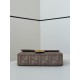 Luxury Replica Fendi Baguette FF Embroidered Classic Shoulder Bag in Brown Knockoff Mirror Quality Replica Fendi Baguette FF Embroidered Classic Shoulder Bag in Brown Clone