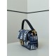 Luxury Replica Fendi Baguette FF Embroidered Classic Shoulder Bag in Blue Knockoff Mirror Quality Replica Fendi Baguette FF Embroidered Classic Shoulder Bag in Blue Clone