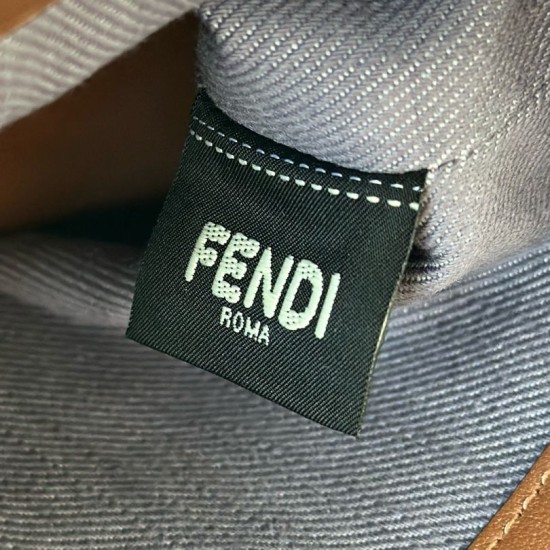 Mirror Quality Replica Fendi Grace FF Mini Denim Calfskin Bag by The Way Boston in Blue Clone