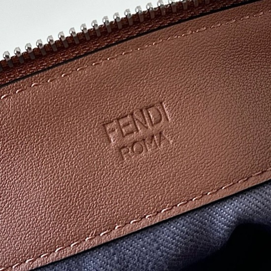 Mirror Quality Replica Fendi Grace FF Mini Denim Calfskin Bag by The Way Boston in Blue Clone