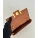 Mirror Quality Replica Fendi Baguette Top Handle Bag with Embossed FF Logo in Brown Clone